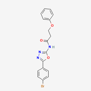 molecular formula C17H14BrN3O3 B2765672 N-[5-(4-bromophenyl)-1,3,4-oxadiazol-2-yl]-3-phenoxypropanamide CAS No. 897735-62-5