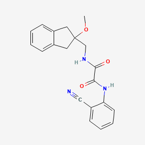 molecular formula C20H19N3O3 B2765684 N1-(2-cyanophenyl)-N2-((2-methoxy-2,3-dihydro-1H-inden-2-yl)methyl)oxalamide CAS No. 2034262-06-9