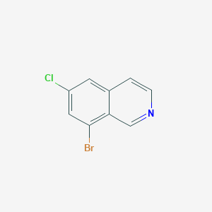 molecular formula C9H5BrClN B2765686 8-Bromo-6-chloroisoquinoline CAS No. 2137831-45-7