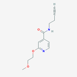 molecular formula C13H16N2O3 B2765689 N-(but-3-yn-1-yl)-2-(2-methoxyethoxy)isonicotinamide CAS No. 2034239-05-7