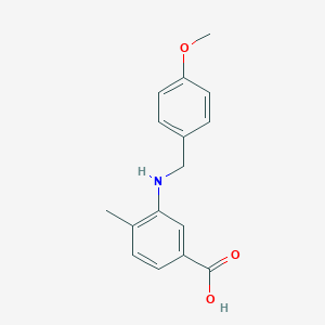molecular formula C16H17NO3 B276570 3-[(4-Methoxybenzyl)amino]-4-methylbenzoic acid 