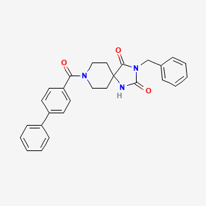 molecular formula C27H25N3O3 B2765724 3-benzyl-8-{[1,1'-biphenyl]-4-carbonyl}-1,3,8-triazaspiro[4.5]decane-2,4-dione CAS No. 923257-45-8