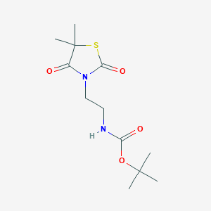 molecular formula C12H20N2O4S B2765760 tert-Butyl (2-(5,5-dimethyl-2,4-dioxothiazolidin-3-yl)ethyl)carbamate CAS No. 1439903-72-6