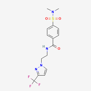 4-(N,N-dimethylsulfamoyl)-N-(2-(3-(trifluoromethyl)-1H-pyrazol-1-yl)ethyl)benzamide