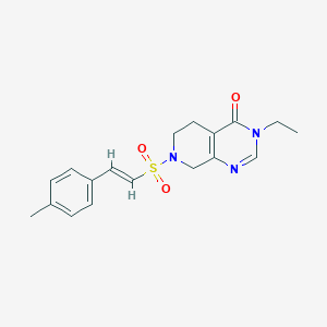 3-Ethyl-7-[(E)-2-(4-methylphenyl)ethenyl]sulfonyl-6,8-dihydro-5H-pyrido[3,4-d]pyrimidin-4-one