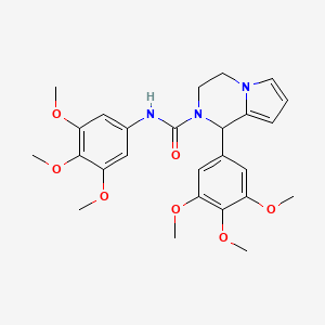 molecular formula C26H31N3O7 B2765789 N,1-bis(3,4,5-trimethoxyphenyl)-3,4-dihydropyrrolo[1,2-a]pyrazine-2(1H)-carboxamide CAS No. 899984-85-1