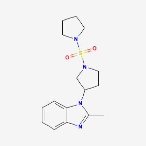 2-methyl-1-(1-(pyrrolidin-1-ylsulfonyl)pyrrolidin-3-yl)-1H-benzo[d]imidazole