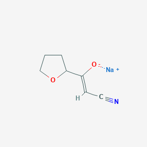 molecular formula C7H8NNaO2 B2765797 sodium (1Z)-2-cyano-1-(oxolan-2-yl)eth-1-en-1-olate CAS No. 1221728-72-8