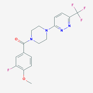 (3-Fluoro-4-methoxyphenyl)-[4-[6-(trifluoromethyl)pyridazin-3-yl]piperazin-1-yl]methanone