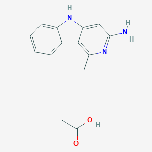 molecular formula C₁₄H₁₅N₃O₂ B027658 3-Amino-1-methyl-5H-pyrido[4,3-b]indole acetate CAS No. 72254-58-1