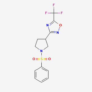 3-(1-(Phenylsulfonyl)pyrrolidin-3-yl)-5-(trifluoromethyl)-1,2,4-oxadiazole