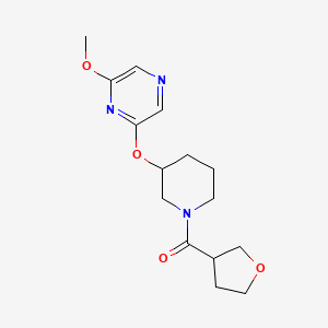 (3-((6-Methoxypyrazin-2-yl)oxy)piperidin-1-yl)(tetrahydrofuran-3-yl)methanone