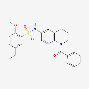 N-(1-benzoyl-1,2,3,4-tetrahydroquinolin-6-yl)-5-ethyl-2-methoxybenzenesulfonamide