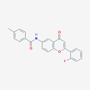 N-[2-(2-fluorophenyl)-4-oxo-4H-chromen-6-yl]-4-methylbenzamide