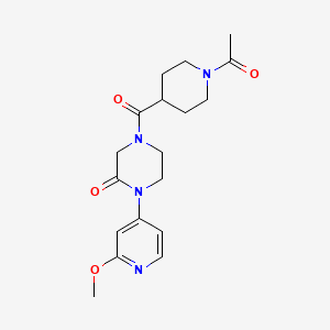 4-(1-Acetylpiperidine-4-carbonyl)-1-(2-methoxypyridin-4-yl)piperazin-2-one
