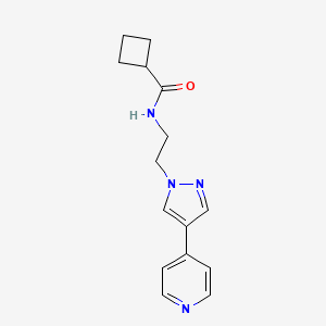 N-{2-[4-(pyridin-4-yl)-1H-pyrazol-1-yl]ethyl}cyclobutanecarboxamide