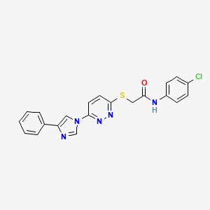 N-(4-chlorophenyl)-2-((6-(4-phenyl-1H-imidazol-1-yl)pyridazin-3-yl)thio)acetamide