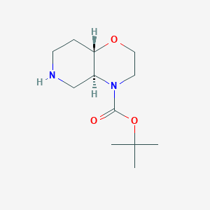 molecular formula C12H22N2O3 B2765844 tert-Butyl (4aS,8aS)-octahydro-4H-pyrido[4,3-b][1,4]oxazine-4-carboxylate CAS No. 1821773-80-1