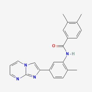 N-(5-imidazo[1,2-a]pyrimidin-2-yl-2-methylphenyl)-3,4-dimethylbenzamide
