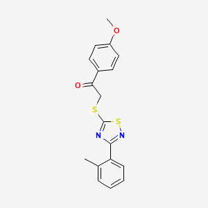 1-(4-Methoxyphenyl)-2-((3-(o-tolyl)-1,2,4-thiadiazol-5-yl)thio)ethanone