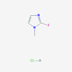 molecular formula C4H6ClFN2 B2765856 2-Fluoro-1-methylimidazole;hydrochloride CAS No. 2248291-29-2
