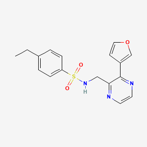 4-ethyl-N-((3-(furan-3-yl)pyrazin-2-yl)methyl)benzenesulfonamide