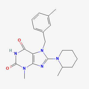 3-Methyl-7-[(3-methylphenyl)methyl]-8-(2-methylpiperidin-1-yl)purine-2,6-dione