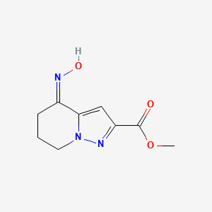 molecular formula C9H11N3O3 B2765863 (Z)-methyl 4-(hydroxyimino)-4,5,6,7-tetrahydropyrazolo[1,5-a]pyridine-2-carboxylate CAS No. 2035036-67-8