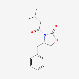 molecular formula C15H19NO3 B2765868 4-Benzyl-3-(3-methylbutanoyl)-1,3-oxazolan-2-one CAS No. 104266-90-2; 1184917-40-5; 145589-03-3