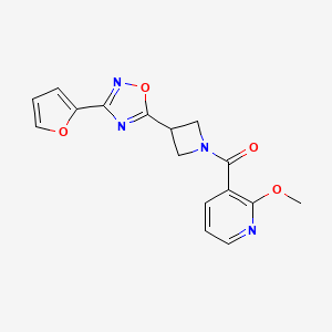 (3-(3-(Furan-2-yl)-1,2,4-oxadiazol-5-yl)azetidin-1-yl)(2-methoxypyridin-3-yl)methanone