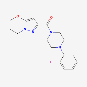 (6,7-dihydro-5H-pyrazolo[5,1-b][1,3]oxazin-2-yl)(4-(2-fluorophenyl)piperazin-1-yl)methanone