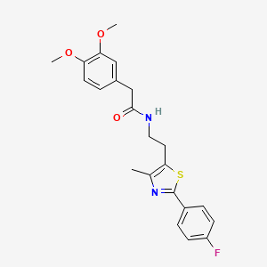 2-(3,4-dimethoxyphenyl)-N-[2-[2-(4-fluorophenyl)-4-methyl-1,3-thiazol-5-yl]ethyl]acetamide
