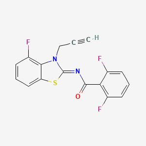 molecular formula C17H9F3N2OS B2765878 2,6-difluoro-N-(4-fluoro-3-prop-2-ynyl-1,3-benzothiazol-2-ylidene)benzamide CAS No. 865249-01-0