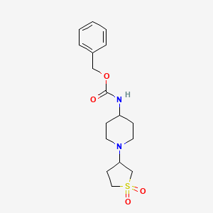 molecular formula C17H24N2O4S B2765889 苄基(1-(1,1-二氧代四氢噻吩-3-基)哌啶-4-基)甲酸酯 CAS No. 2034335-76-5