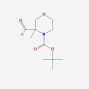molecular formula C11H19NO4 B2765890 tert-Butyl 3-formyl-3-methylmorpholine-4-carboxylate CAS No. 1374654-52-0