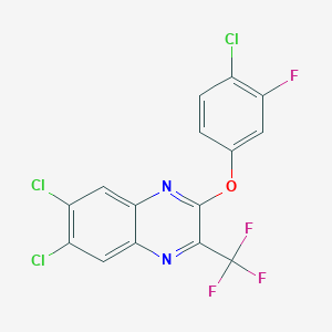 6,7-Dichloro-2-(4-chloro-3-fluorophenoxy)-3-(trifluoromethyl)quinoxaline