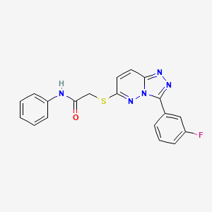 2-((3-(3-fluorophenyl)-[1,2,4]triazolo[4,3-b]pyridazin-6-yl)thio)-N-phenylacetamide