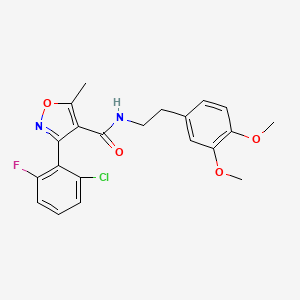 N-(2-(3,4-Dimethoxyphenyl)ethyl)(3-(2-chloro-6-fluorophenyl)-5-methylisoxazol-4-YL)formamide
