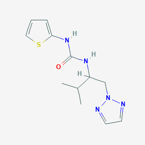 molecular formula C12H17N5OS B2765927 1-(3-methyl-1-(2H-1,2,3-triazol-2-yl)butan-2-yl)-3-(thiophen-2-yl)urea CAS No. 2309314-17-6