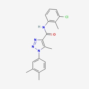 molecular formula C19H19ClN4O B2765936 N-(3-chloro-2-methylphenyl)-1-(3,4-dimethylphenyl)-5-methyl-1H-1,2,3-triazole-4-carboxamide CAS No. 902887-84-7