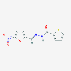 molecular formula C10H7N3O4S B2765939 N'-[(5-nitro-2-furyl)methylene]-2-thiophenecarbohydrazide CAS No. 328585-87-1