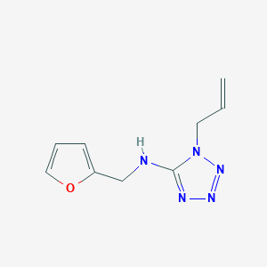 molecular formula C9H11N5O B276595 N-(FURAN-2-YLMETHYL)-1-(PROP-2-EN-1-YL)-1,2,3,4-TETRAZOL-5-AMINE 
