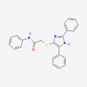 molecular formula C23H19N3OS B2765951 2-[(2,5-diphenyl-1H-imidazol-4-yl)sulfanyl]-N-phenylacetamide CAS No. 901242-00-0
