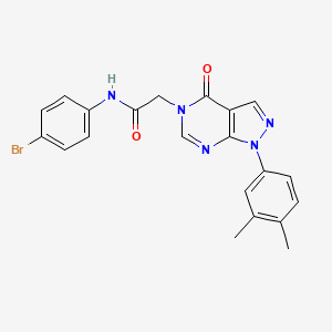 molecular formula C21H18BrN5O2 B2765952 N-(4-bromophenyl)-2-(1-(3,4-dimethylphenyl)-4-oxo-1H-pyrazolo[3,4-d]pyrimidin-5(4H)-yl)acetamide CAS No. 852451-37-7