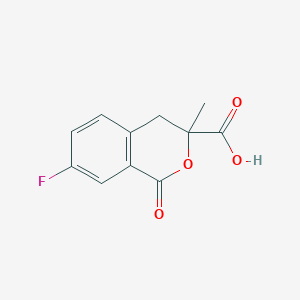molecular formula C11H9FO4 B2765962 7-Fluoro-3-methyl-1-oxo-isochroman-3-carboxylic acid CAS No. 1593419-85-2