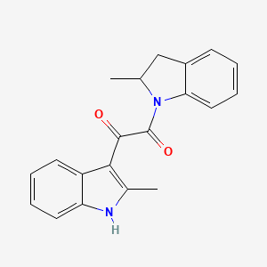 molecular formula C20H18N2O2 B2765989 1-(2-methyl-1H-indol-3-yl)-2-(2-methylindolin-1-yl)ethane-1,2-dione CAS No. 896678-92-5