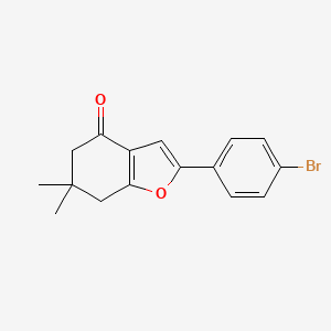 molecular formula C16H15BrO2 B2765992 2-(4-Bromophenyl)-6,6-dimethyl-5,6,7-trihydrooxainden-4-one CAS No. 1022714-94-8