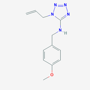 molecular formula C12H15N5O B276600 N-[(4-METHOXYPHENYL)METHYL]-1-(PROP-2-EN-1-YL)-1,2,3,4-TETRAZOL-5-AMINE 