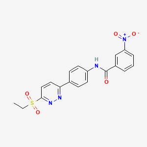 molecular formula C19H16N4O5S B2766001 N-(4-(6-(ethylsulfonyl)pyridazin-3-yl)phenyl)-3-nitrobenzamide CAS No. 1005307-69-6