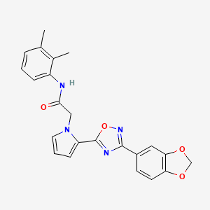 molecular formula C23H20N4O4 B2766015 2-{2-[3-(1,3-benzodioxol-5-yl)-1,2,4-oxadiazol-5-yl]-1H-pyrrol-1-yl}-N-(2,3-dimethylphenyl)acetamide CAS No. 1260951-04-9